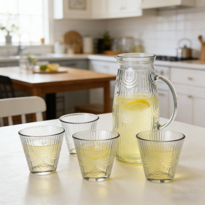 U{0}}Tacar Freastalaithe Groove Pitcher & Tumbler